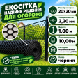 Сітка пластикова вольєрна чорна 20х20мм/2,20мм 1,00м/10,00м Сітка пластикова вольєрна чорна 20х20мм/2,20мм 1,00м/10,00м