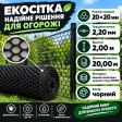 Сітка пластикова вольєрна чорна 20х20мм/2,20мм 2,00м/20,00м Сітка пластикова вольєрна чорна 20х20мм/2,20мм 2,00м/20,00м